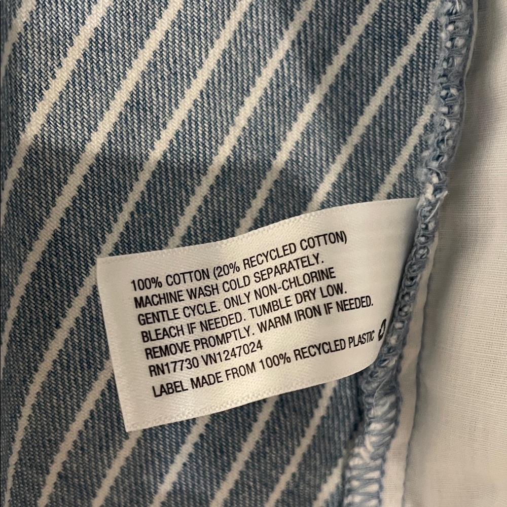 Blue Striped Utility Jacket with Yellow Drawstrings - Picture 5 of 5